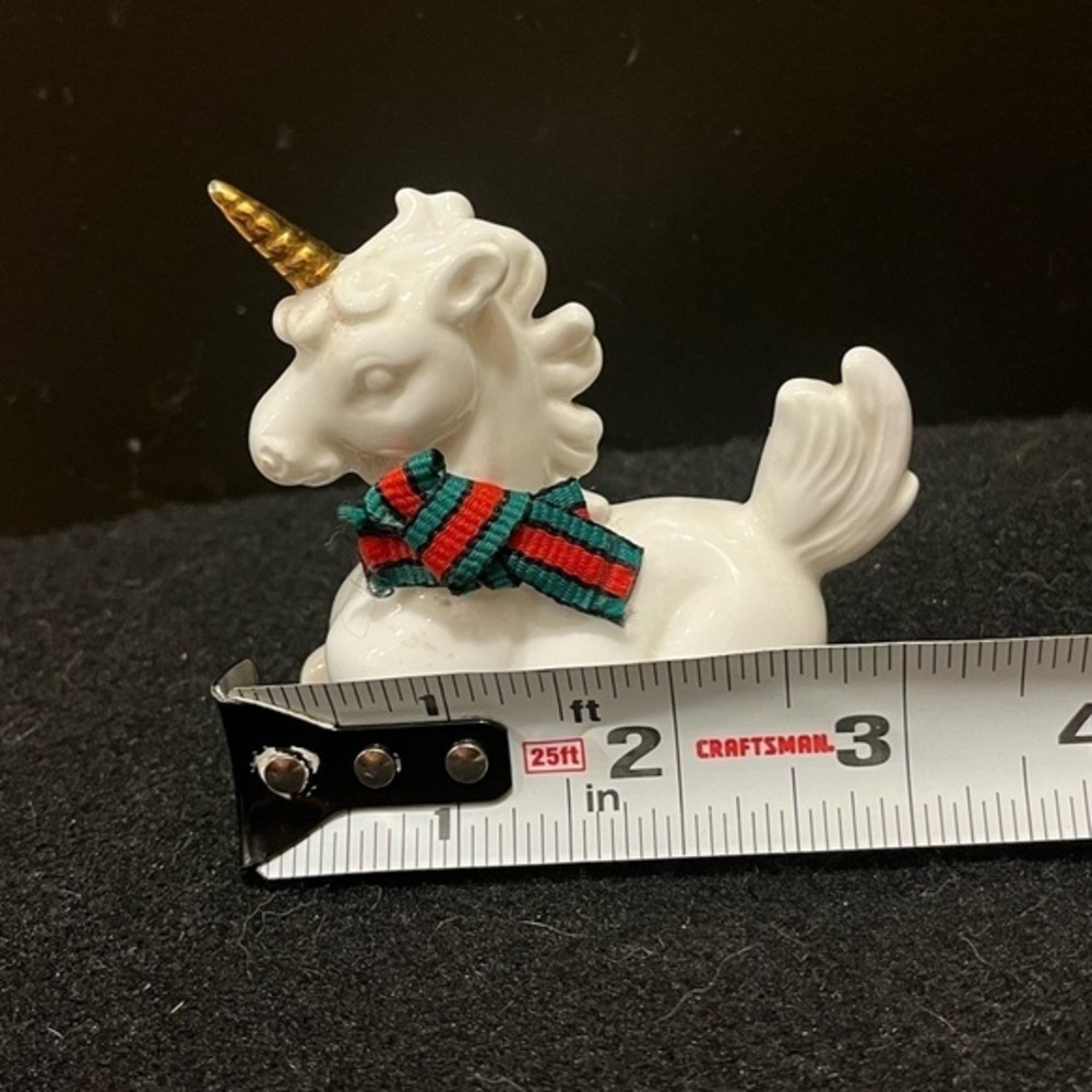 Vintage Christmas Unicorn Figurine Bone China - Picture 6 of 10
